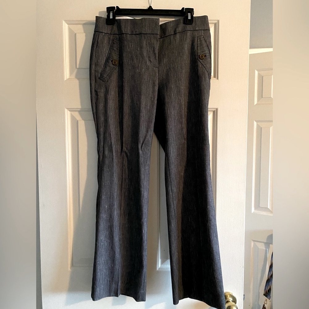 Ann Taylor dark grey/white trousers